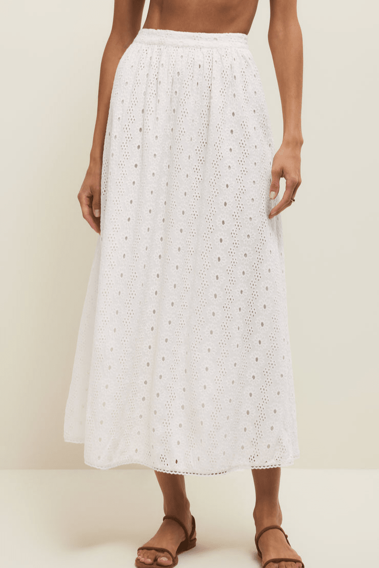 Bria Eyelet Skirt by z supply at Shirley Shoppe