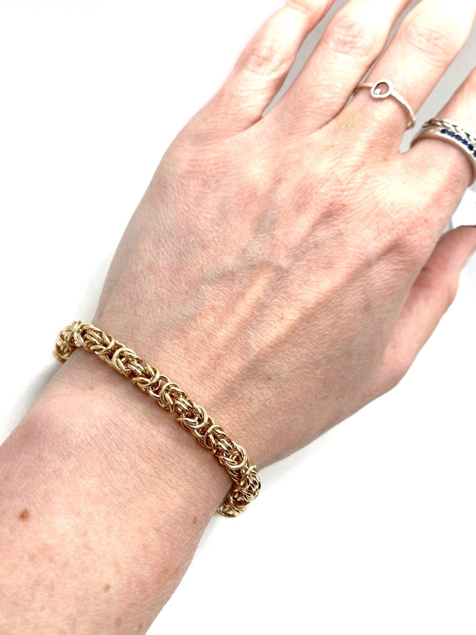 Byzantine Chainmaille Bracelet in 14K Gold Fill by Alison Morse at Shirley Shoppe