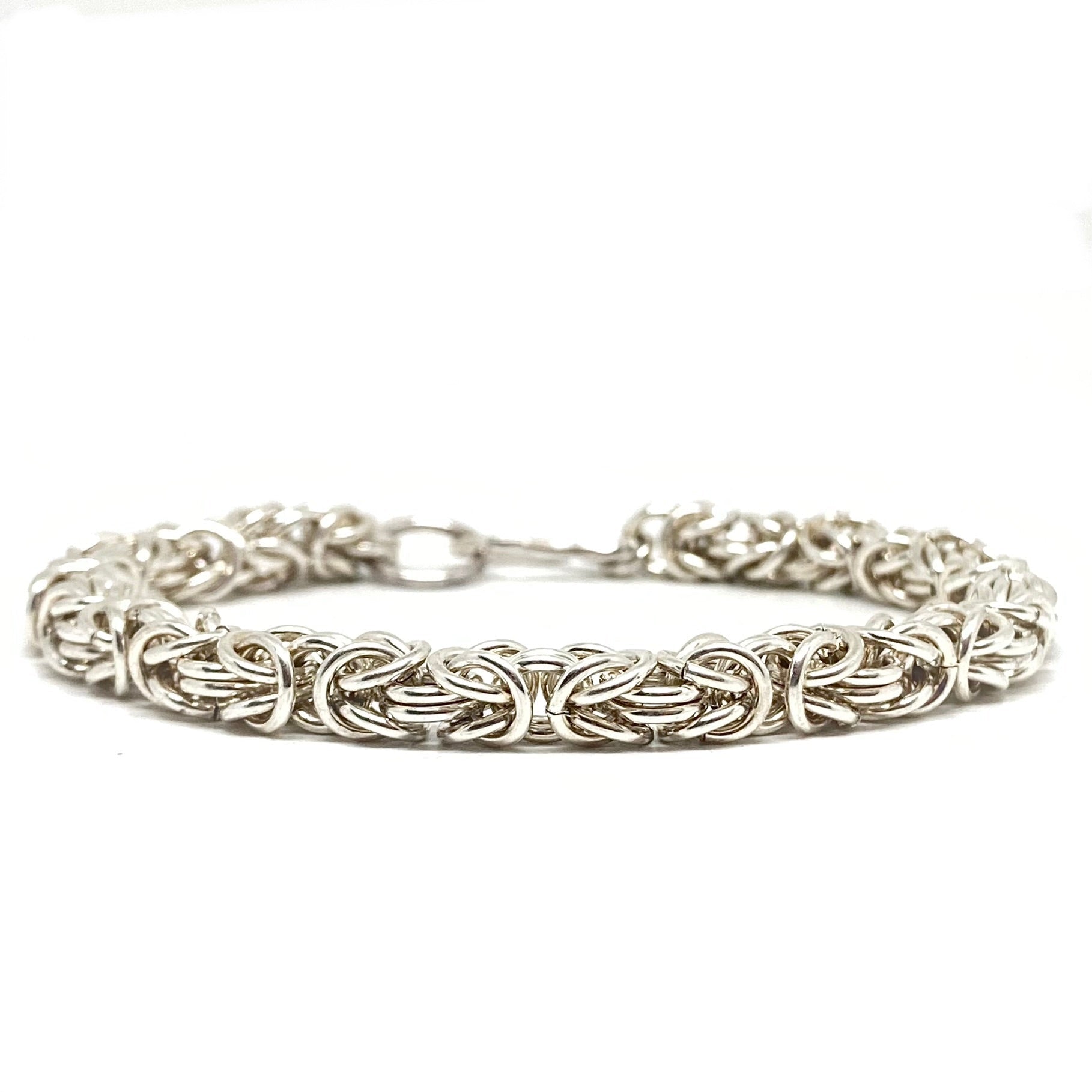 Byzantine Chainmaille Bracelet in Silver by Alison Morse at Shirley Shoppe