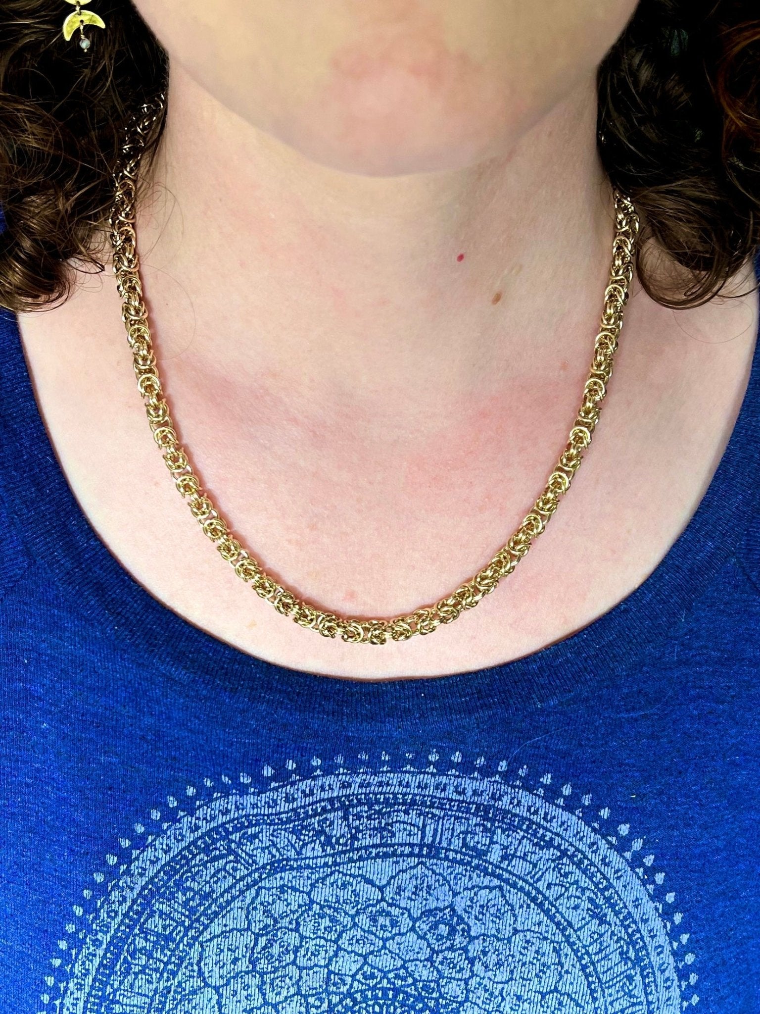 Byzantine Chainmaille Necklace in 14K Gold Fill by Alison Morse at Shirley Shoppe