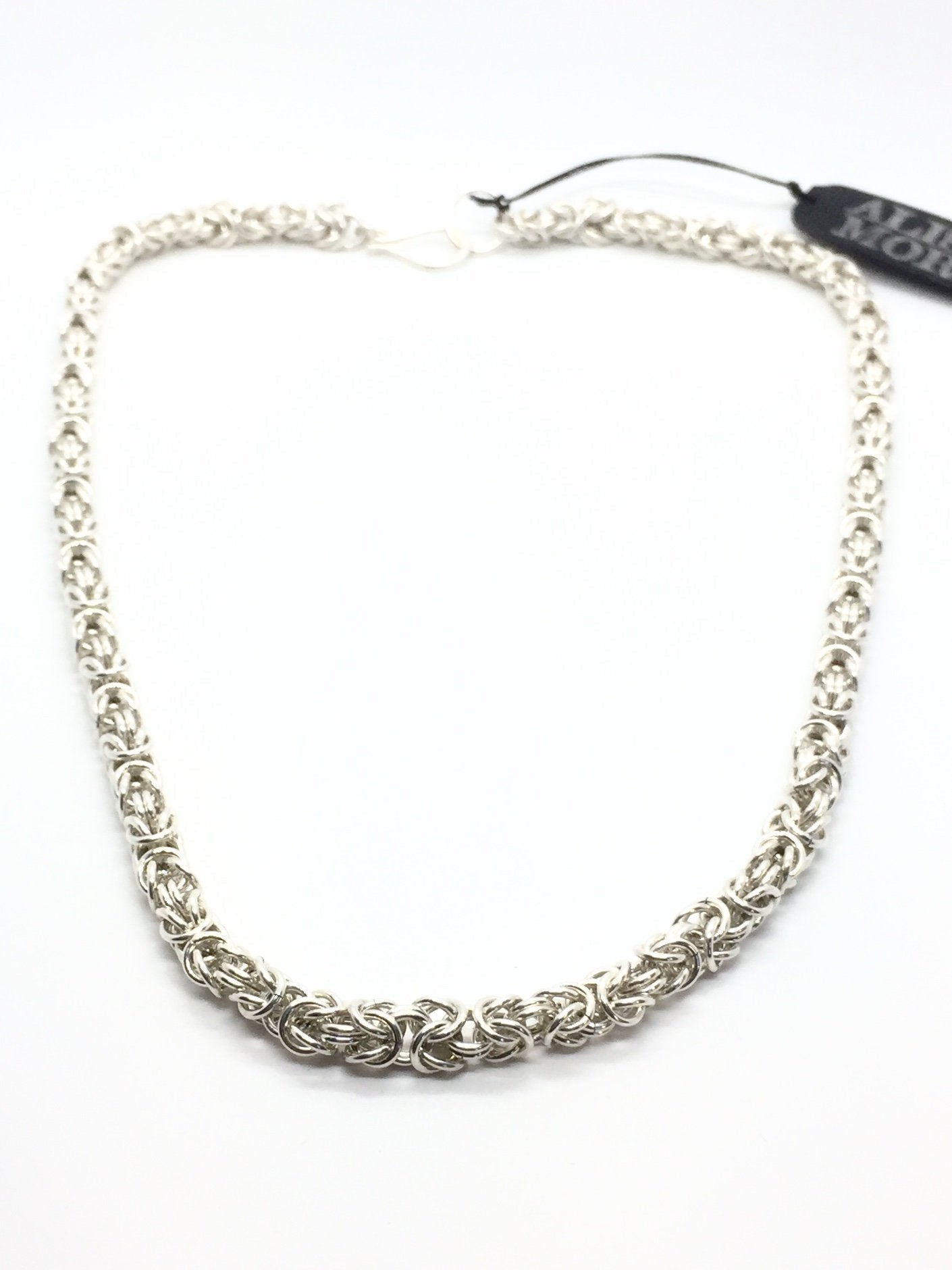 Byzantine Chainmaille Necklace in Silver by Alison Morse at Shirley Shoppe
