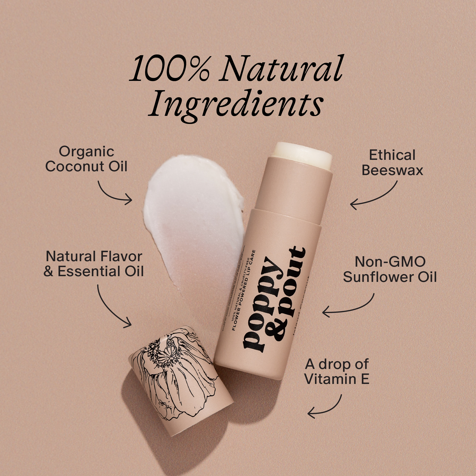 Poppy & Pout - Lip Balm, Island Coconut