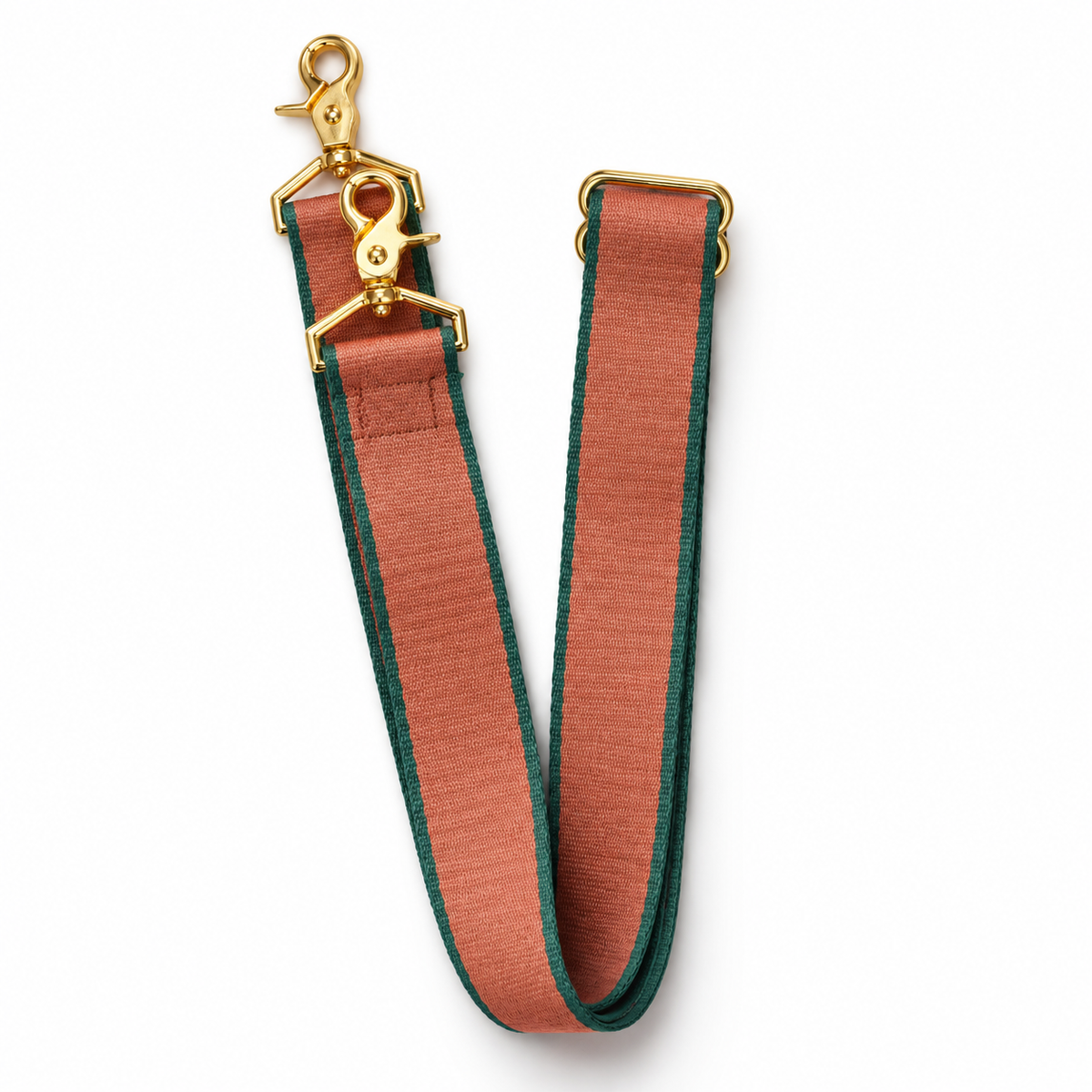 Guitar Strap | Cinnamon + Forest Green Trim
