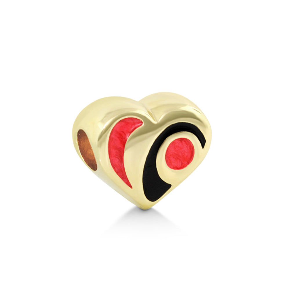 Gabriella Beads Enamel Heart for Charms Bracelet