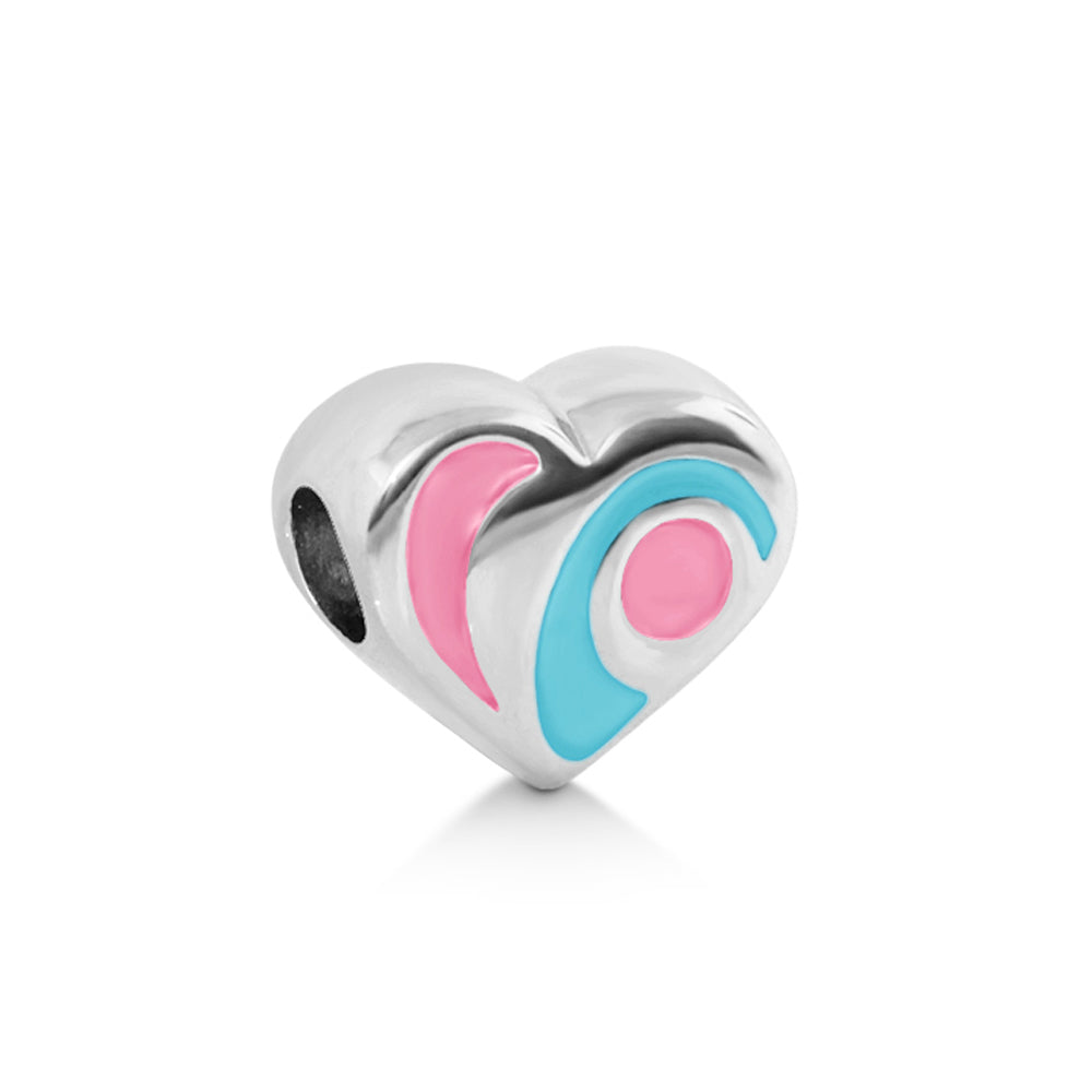 Gabriella Beads Enamel Heart for Charms Bracelet