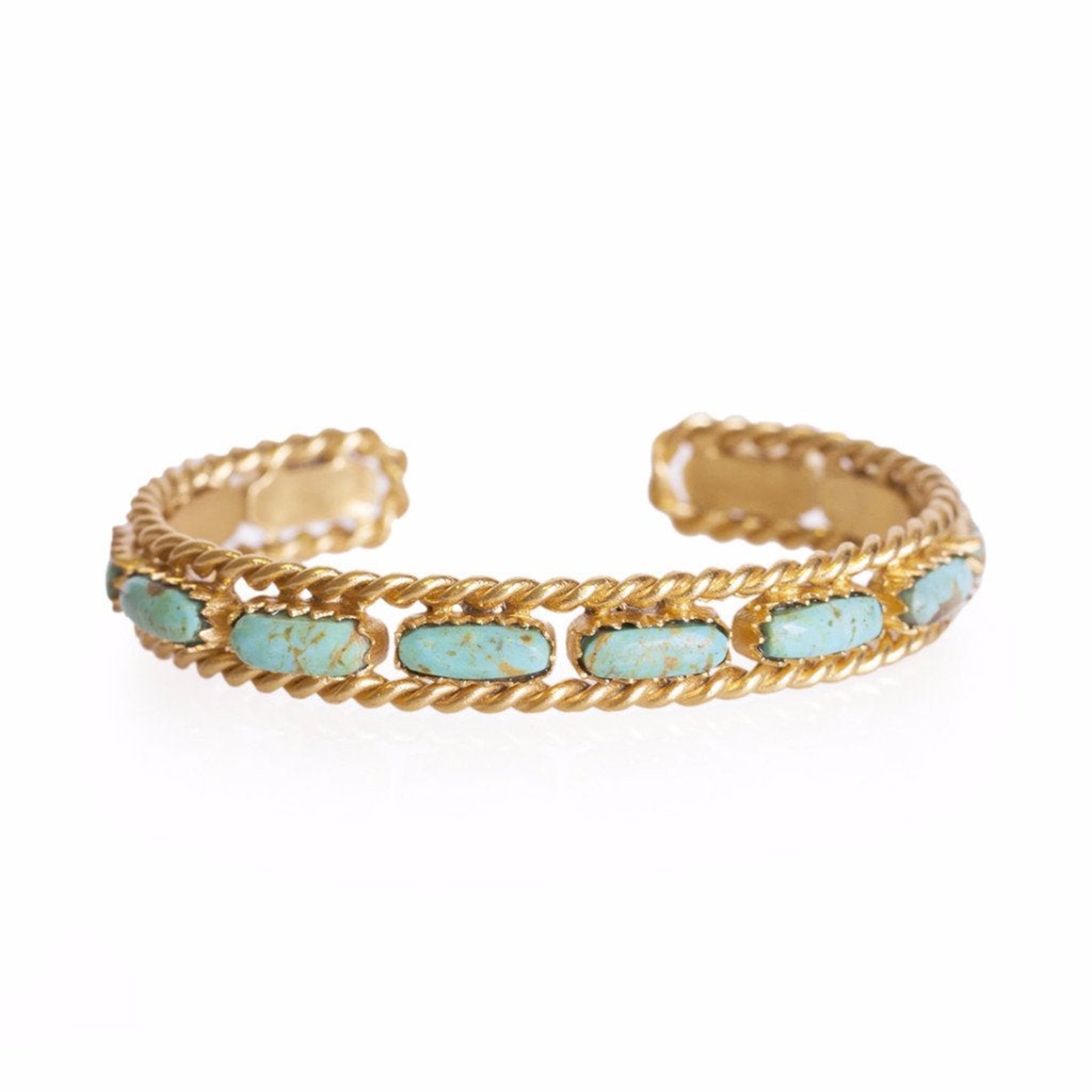 Cable Bangle - Turquoise by Christina Greene at Shirley Shoppe