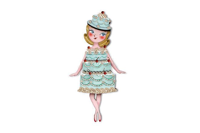 Cake Woman Brooch by Laliblue by Quirks! at Shirley Shoppe