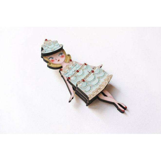 Cake Woman Brooch by Laliblue