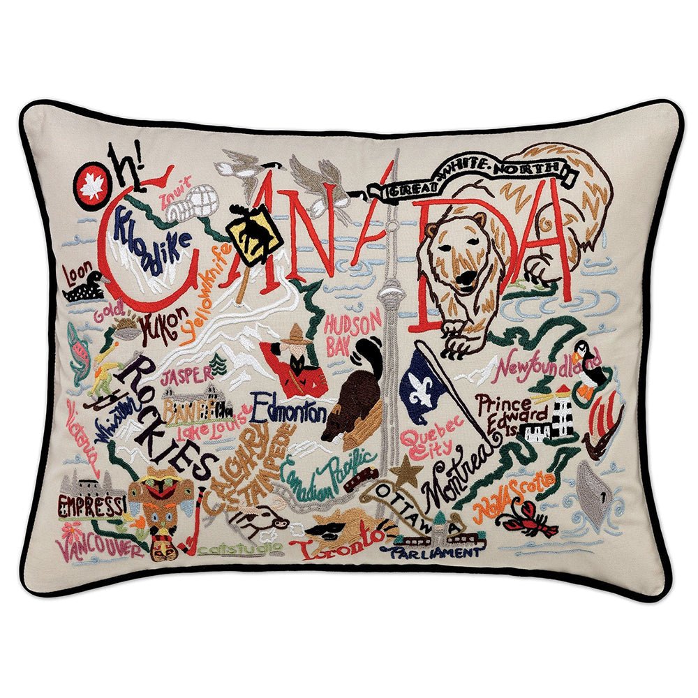 Canada Hand - Embroidered Pillow by Quirks! at Shirley Shoppe