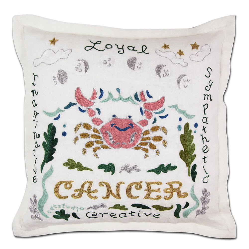 Cancer Astrology Hand - Embroidered Pillow by Cat Studio by Quirks! at Shirley Shoppe