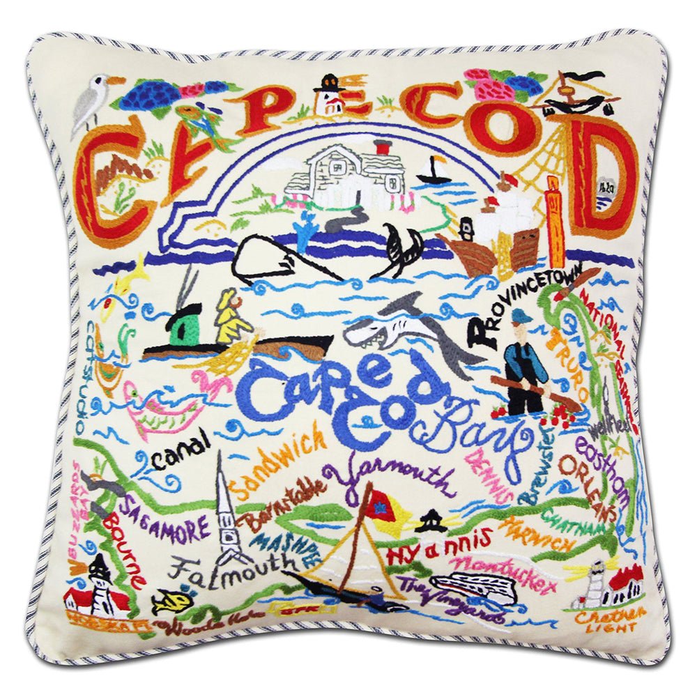 Cape Cod Hand - Embroidered Pillow by Quirks! at Shirley Shoppe