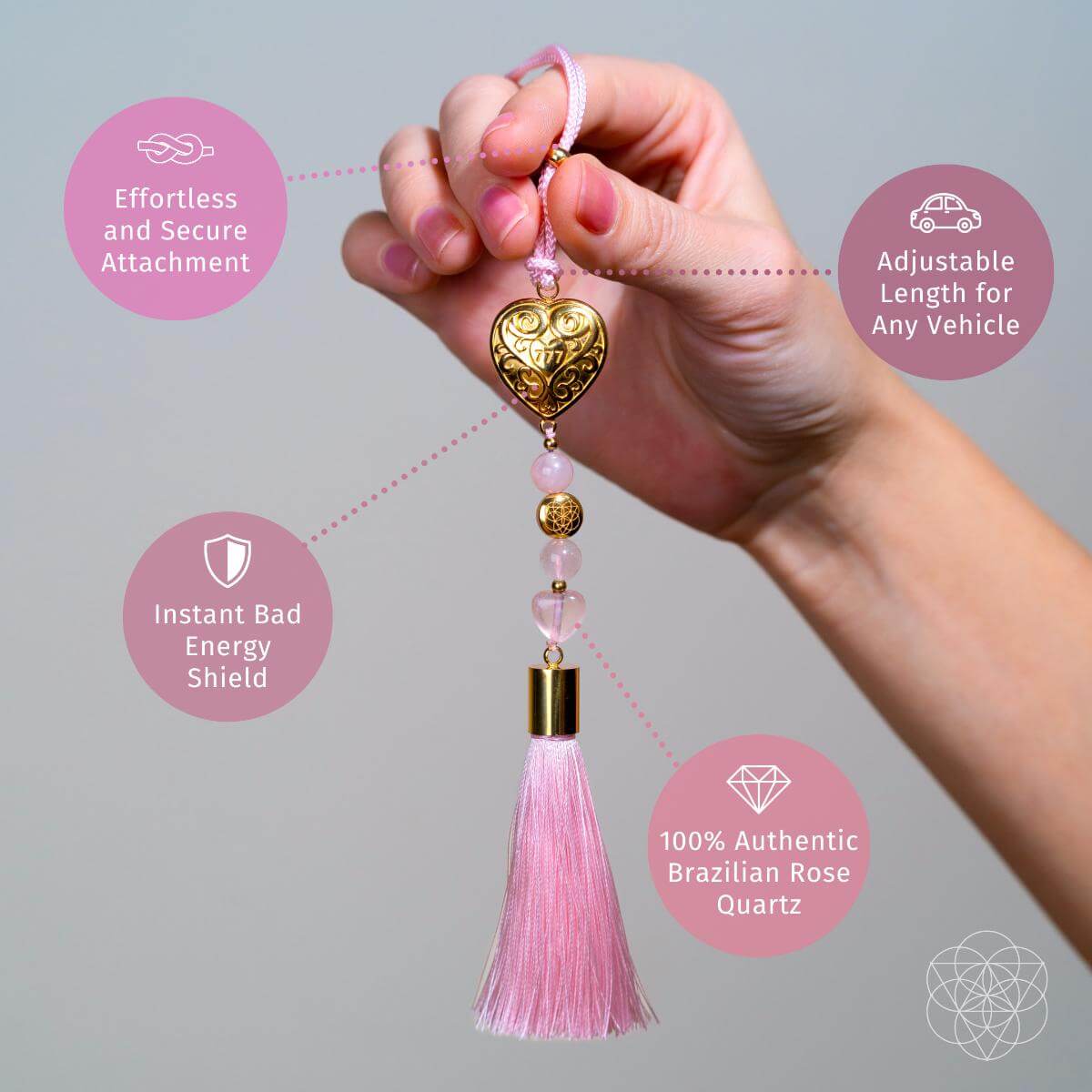Car Guardian - ‘You Are Loved’ Heart Charm Tassel by Conscious Items at Shirley Shoppe