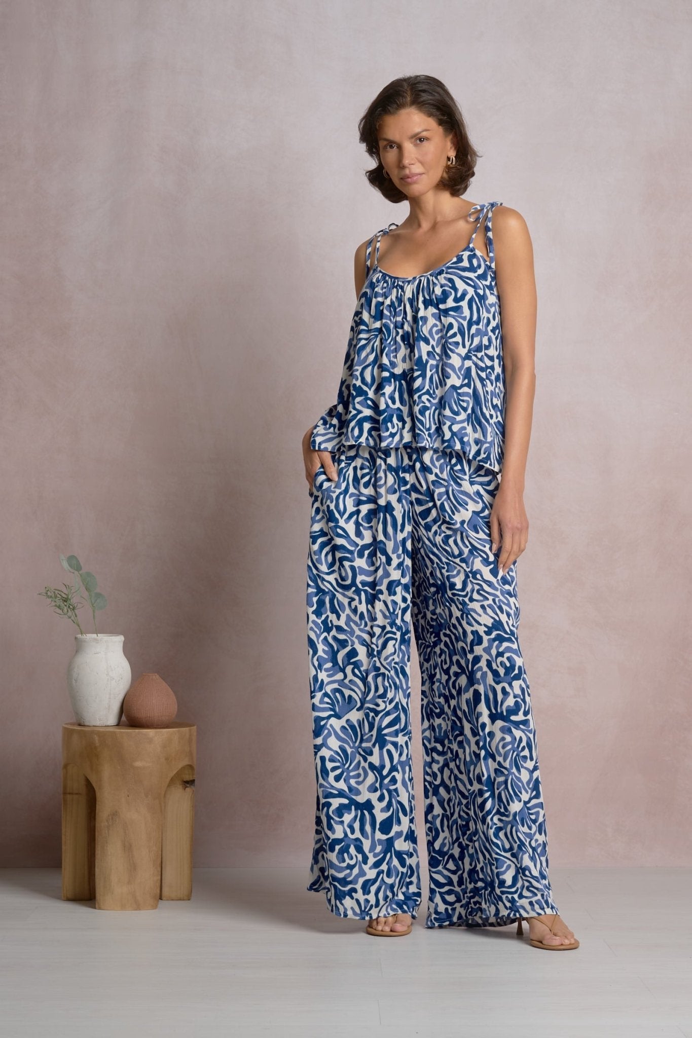 Cari Tank Blue Coraline by Shop Elan at Shirley Shoppe