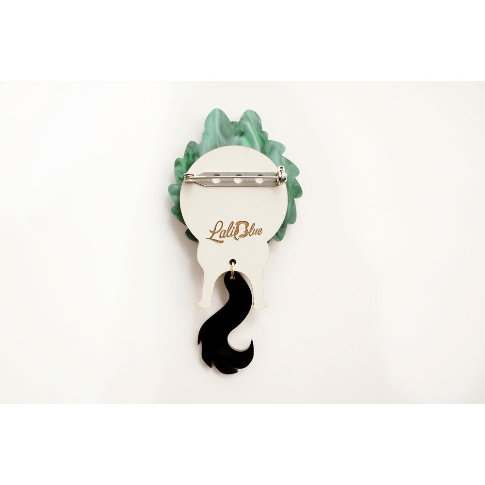 Cat in A Christmas Wreath Brooch by Laliblue by Quirks! at Shirley Shoppe