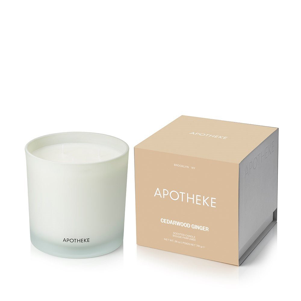 Cedarwood Ginger 3-Wick Candle by APOTHEKE at Shirley Shoppe