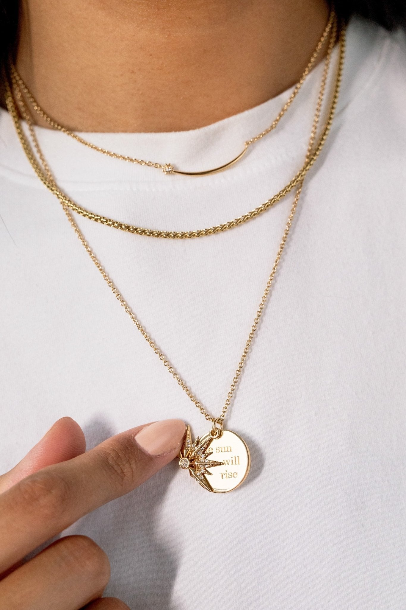 Celestial Shooting Star Necklace by ALEX AND ANI at Shirley Shoppe