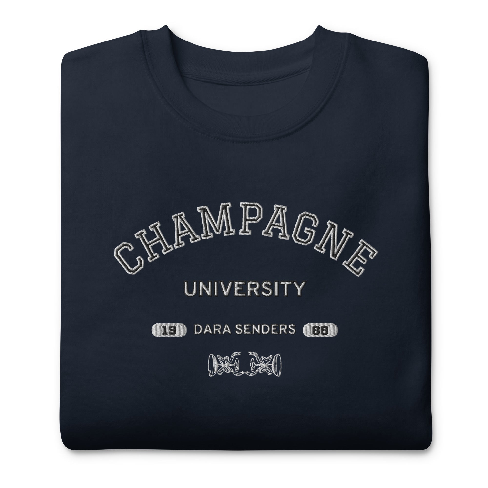 CHAMPAGN CREWNECK SWEATSHIRT by DARA SENDERS at Shirley Shoppe