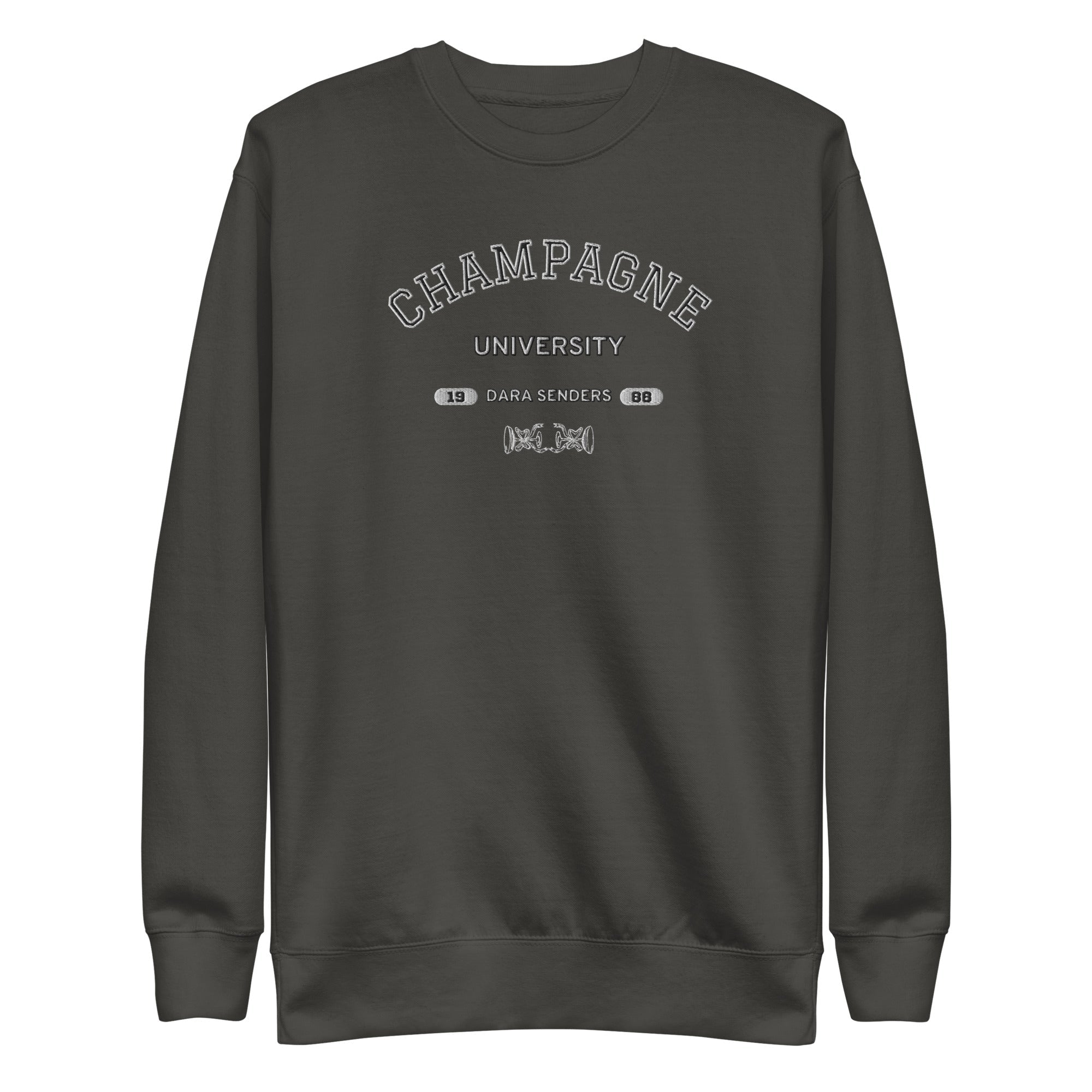 CHAMPAGN CREWNECK SWEATSHIRT by DARA SENDERS at Shirley Shoppe