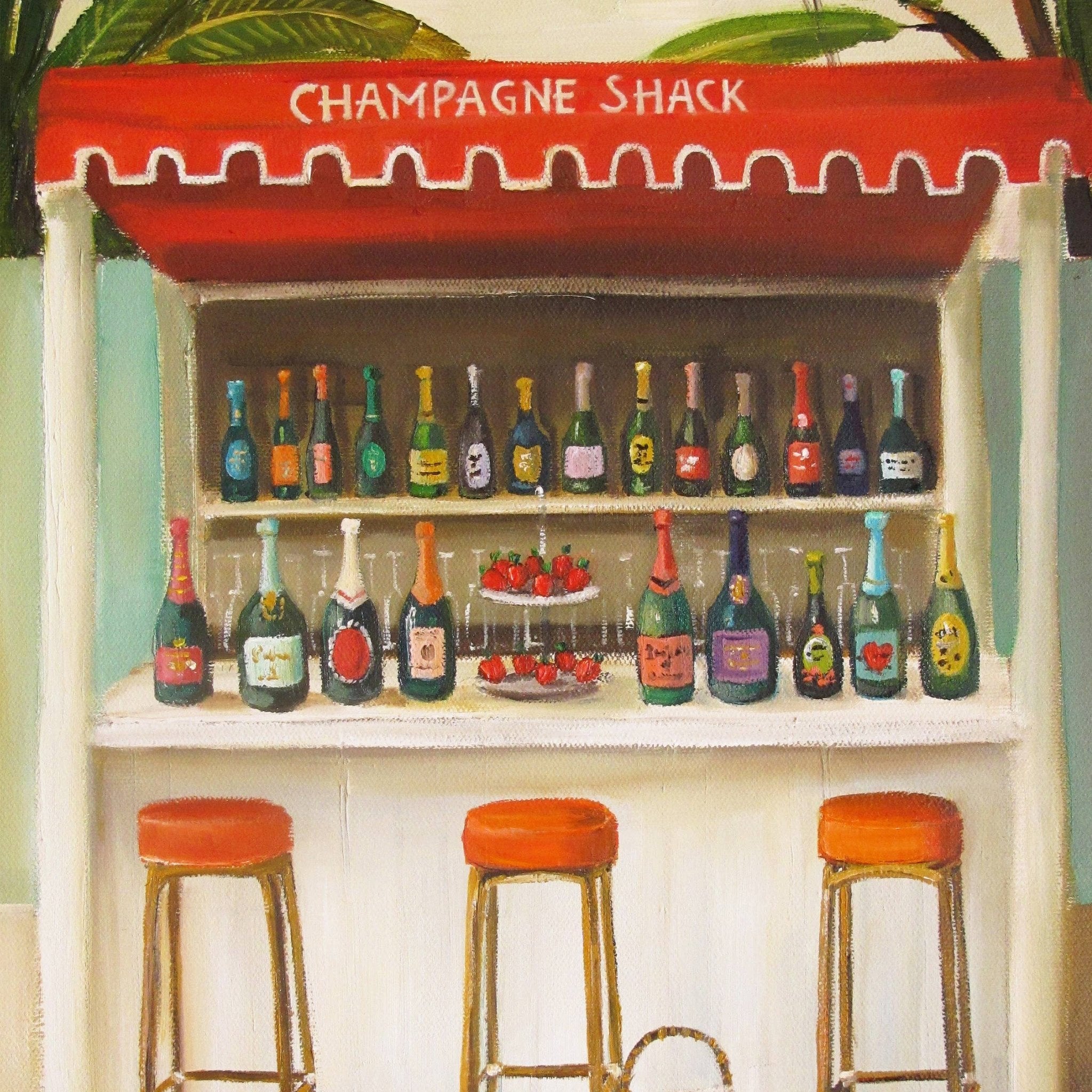 Champagne Shack Art Print - 8.5 X 11" by Janet Hill by Quirks! at Shirley Shoppe
