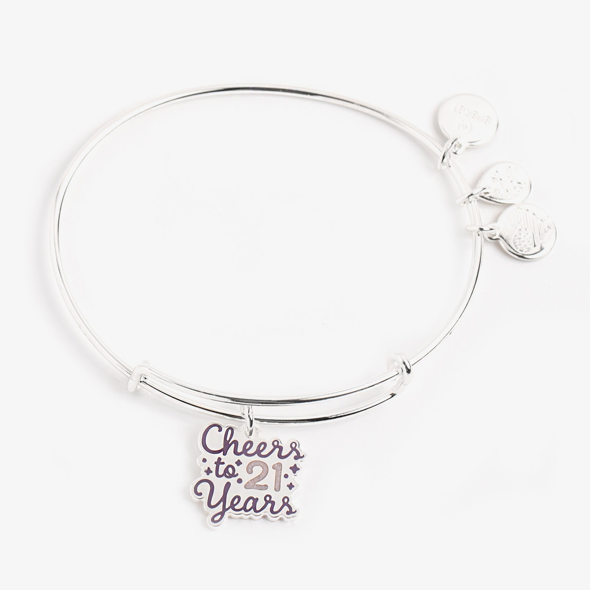 'Cheers to 21 Years' Charm Bangle by ALEX AND ANI at Shirley Shoppe