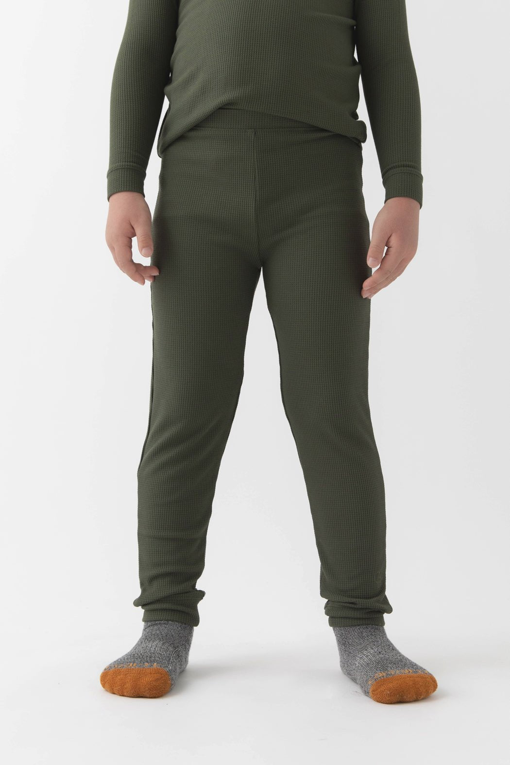 Children's Bamboo Waffle Knit Base Layer Pant - Last Chance by Cozy Earth at Shirley Shoppe