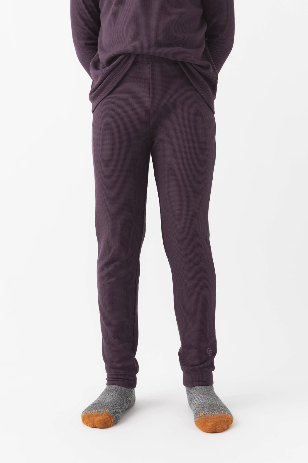 Children's Bamboo Waffle Knit Base Layer Pant - Last Chance by Cozy Earth at Shirley Shoppe