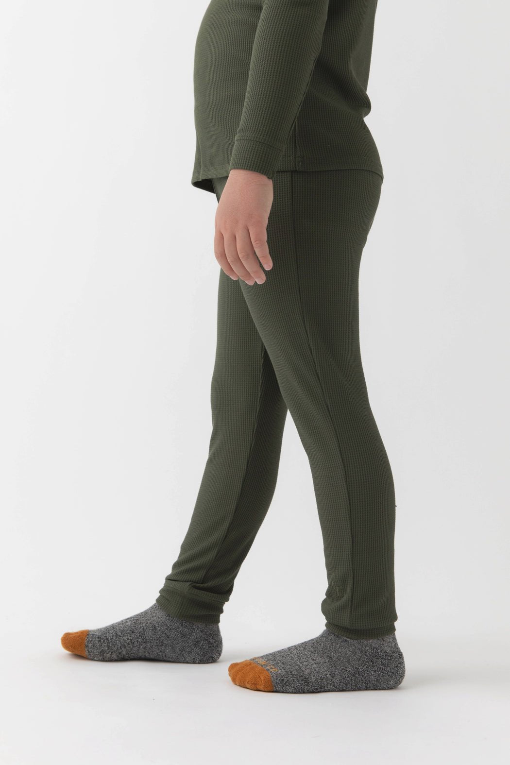 Children's Bamboo Waffle Knit Base Layer Pant - Last Chance by Cozy Earth at Shirley Shoppe