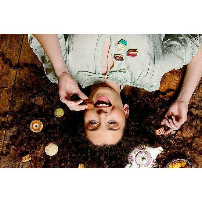 Chocolate Donut Brooch by Laliblue