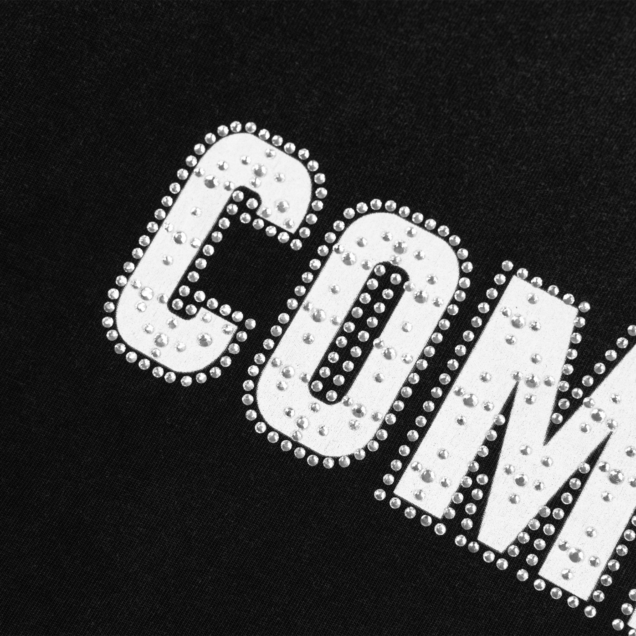 Common Hype Rhinestone Tee Vintage Black
