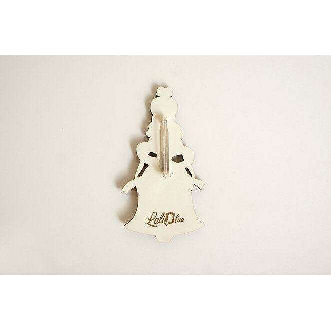 Christmas Bell Girl Brooch by Laliblue
