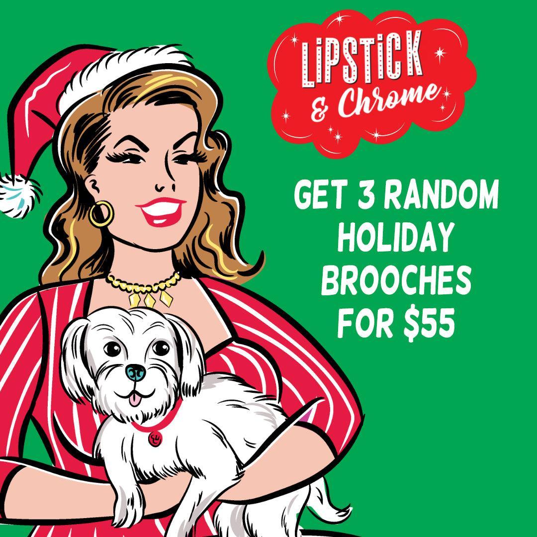 Christmas Brooch Blind Box 3 for $55 by Quirks! at Shirley Shoppe