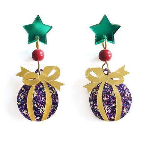 Christmas Bulbs Earrings by Laliblue by Quirks! at Shirley Shoppe