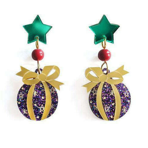 Christmas Bulbs Earrings by Laliblue