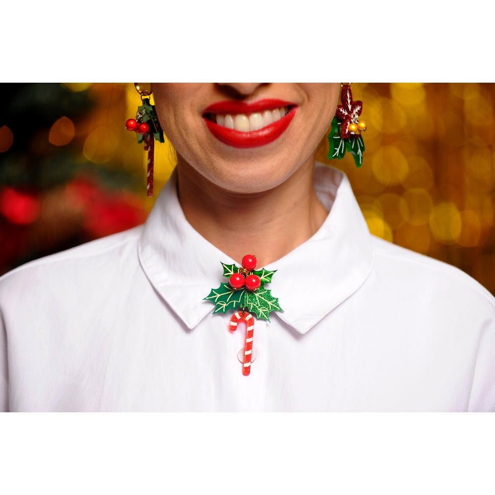 Christmas Candy Cane Button Cover by Laliblue by Quirks! at Shirley Shoppe