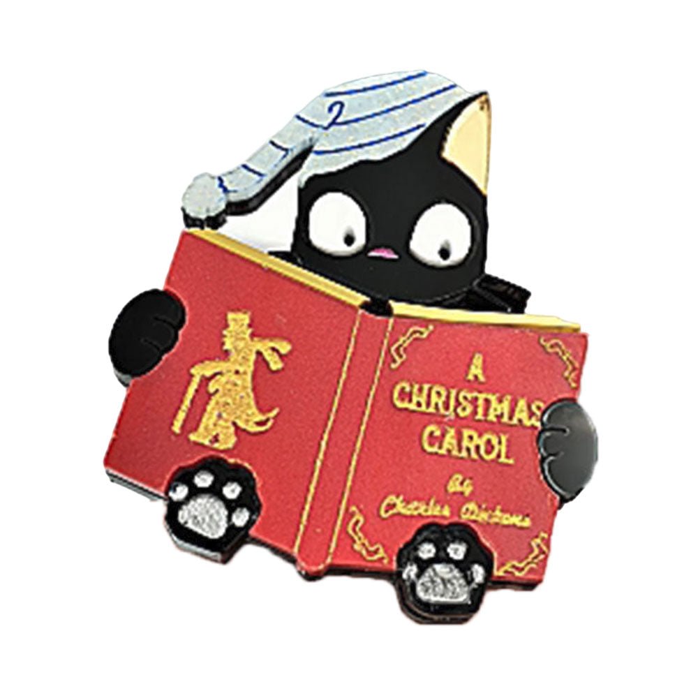 Christmas Carol Cat Brooch by Cherryloco by Quirks! at Shirley Shoppe