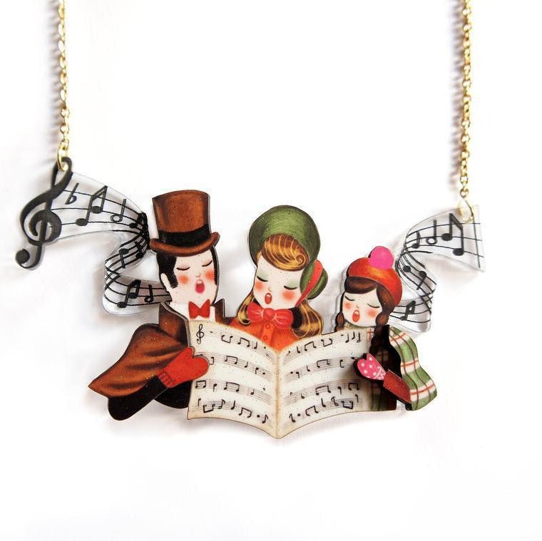Christmas Carols Necklace by Laliblue by Quirks! at Shirley Shoppe