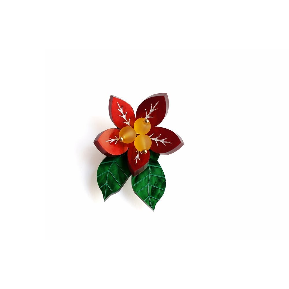 Christmas Flower Button Cover by Laliblue by Quirks! at Shirley Shoppe