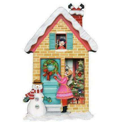 Christmas House Brooch by Laliblue
