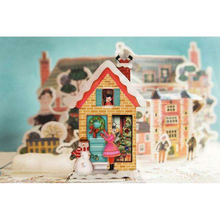 Christmas House Brooch by Laliblue
