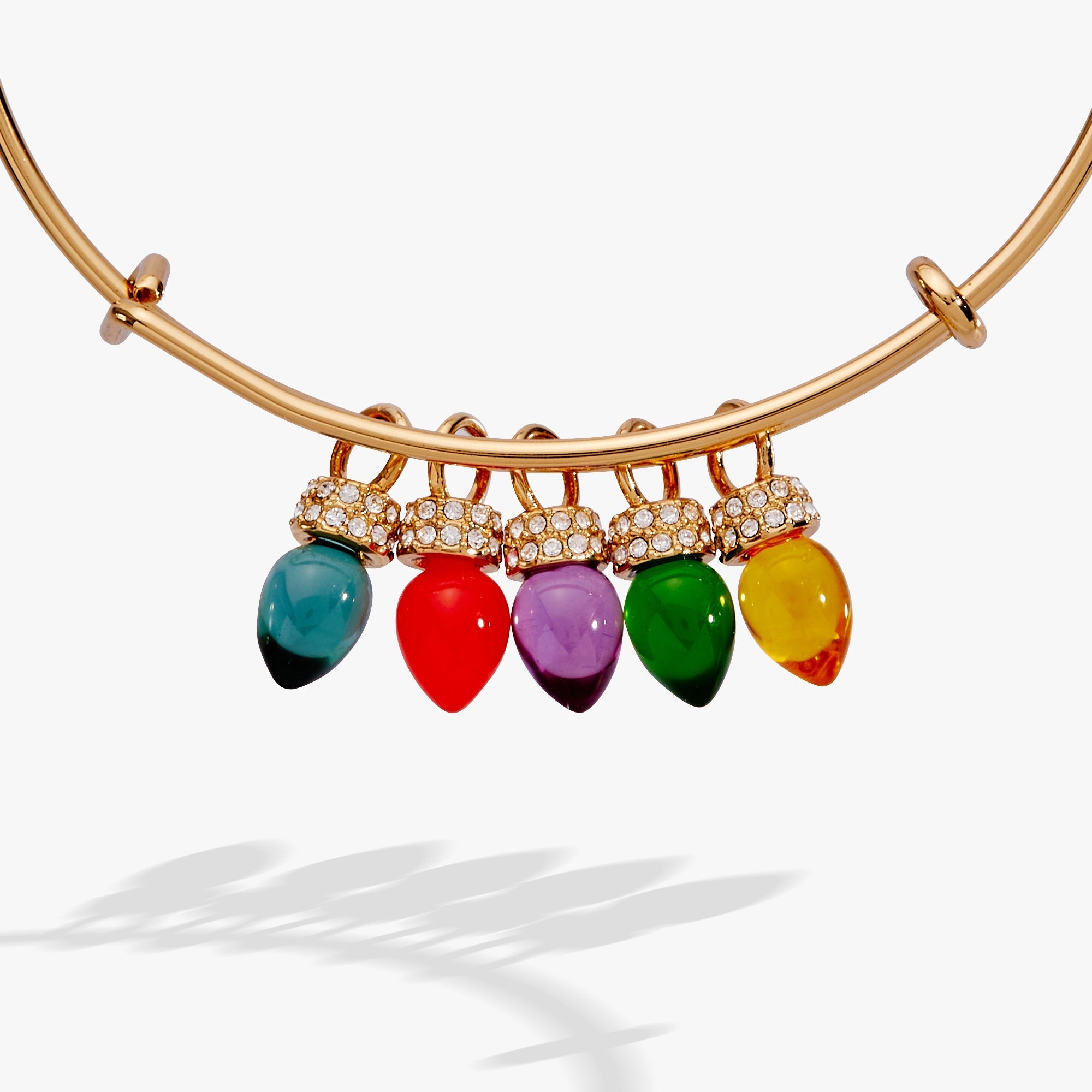 Christmas Light Bulb Charm Bangle by ALEX AND ANI at Shirley Shoppe