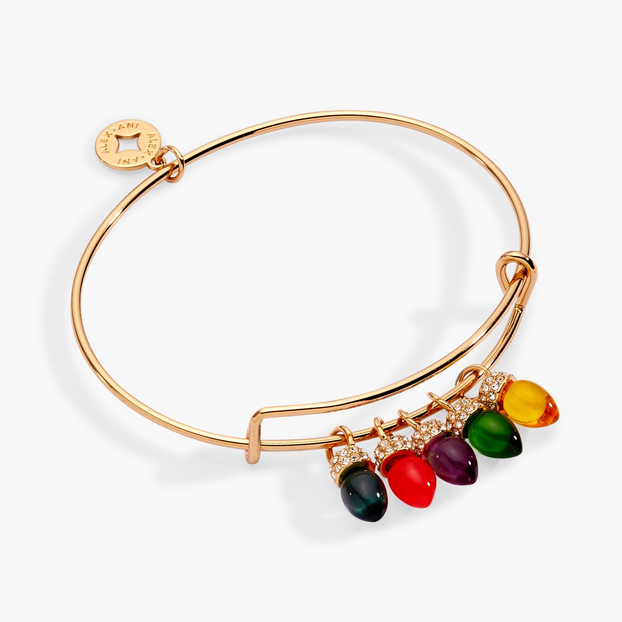 Christmas Light Bulb Charm Bangle by ALEX AND ANI at Shirley Shoppe