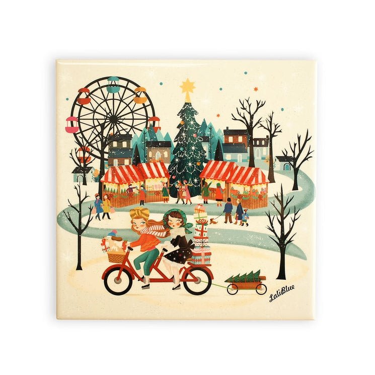 Christmas Market Tile by Laliblue by Quirks! at Shirley Shoppe