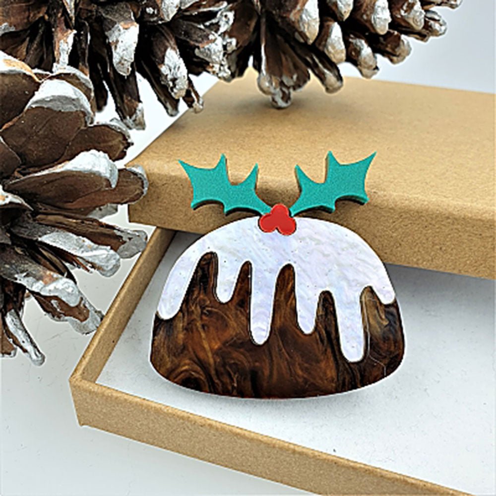Christmas Pudding Brooch by Cherryloco by Quirks! at Shirley Shoppe