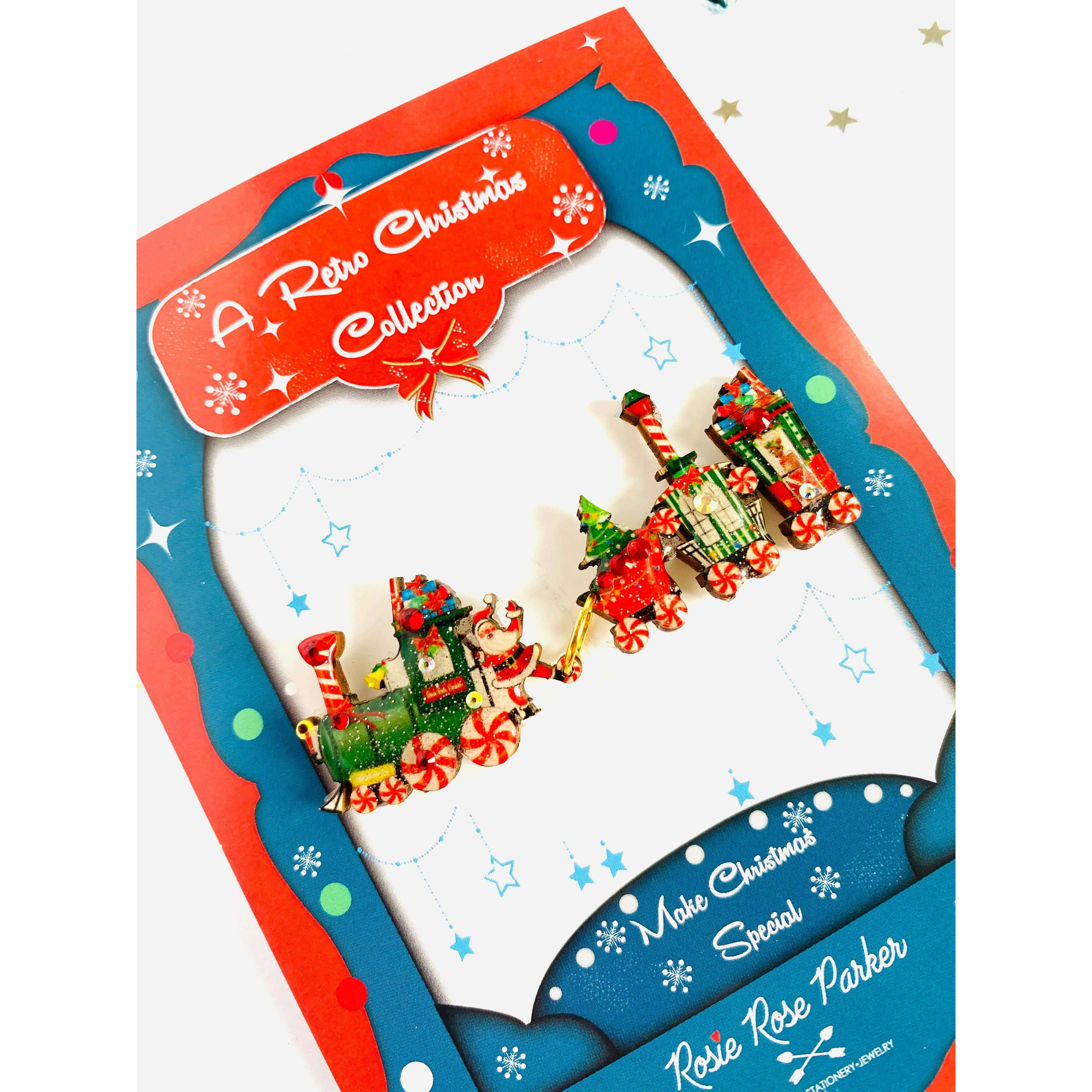Christmas Train Brooch by Rosie Rose Parker