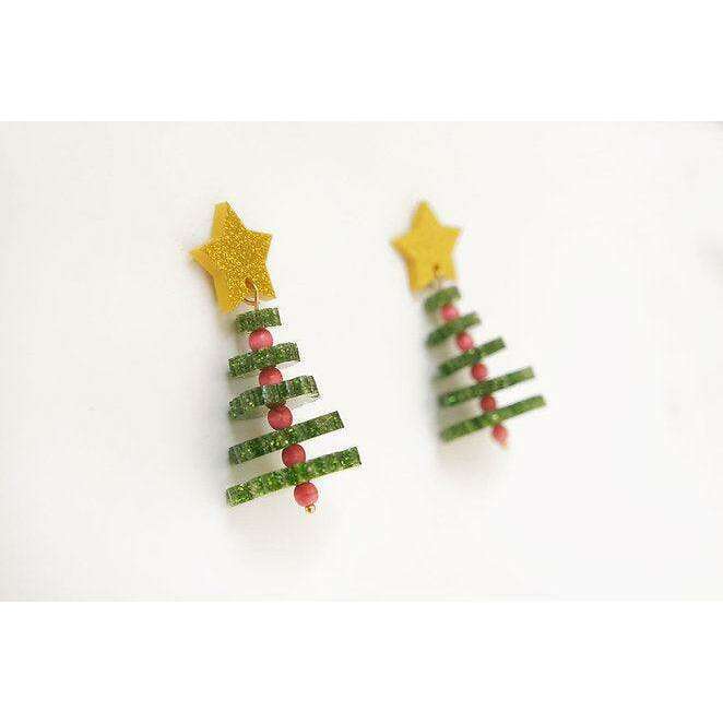 Christmas Tree Earrings by Laliblue