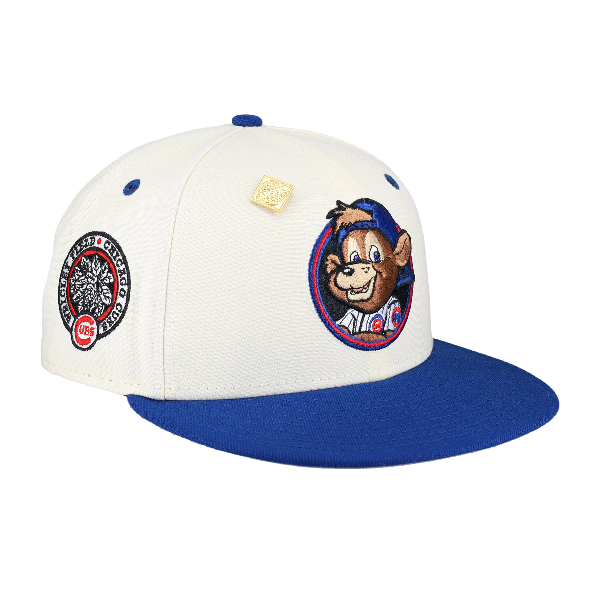 Chicago Cubs Clark The Bear Logo Wrigley Field Patch 59Ffity Fitted Hat