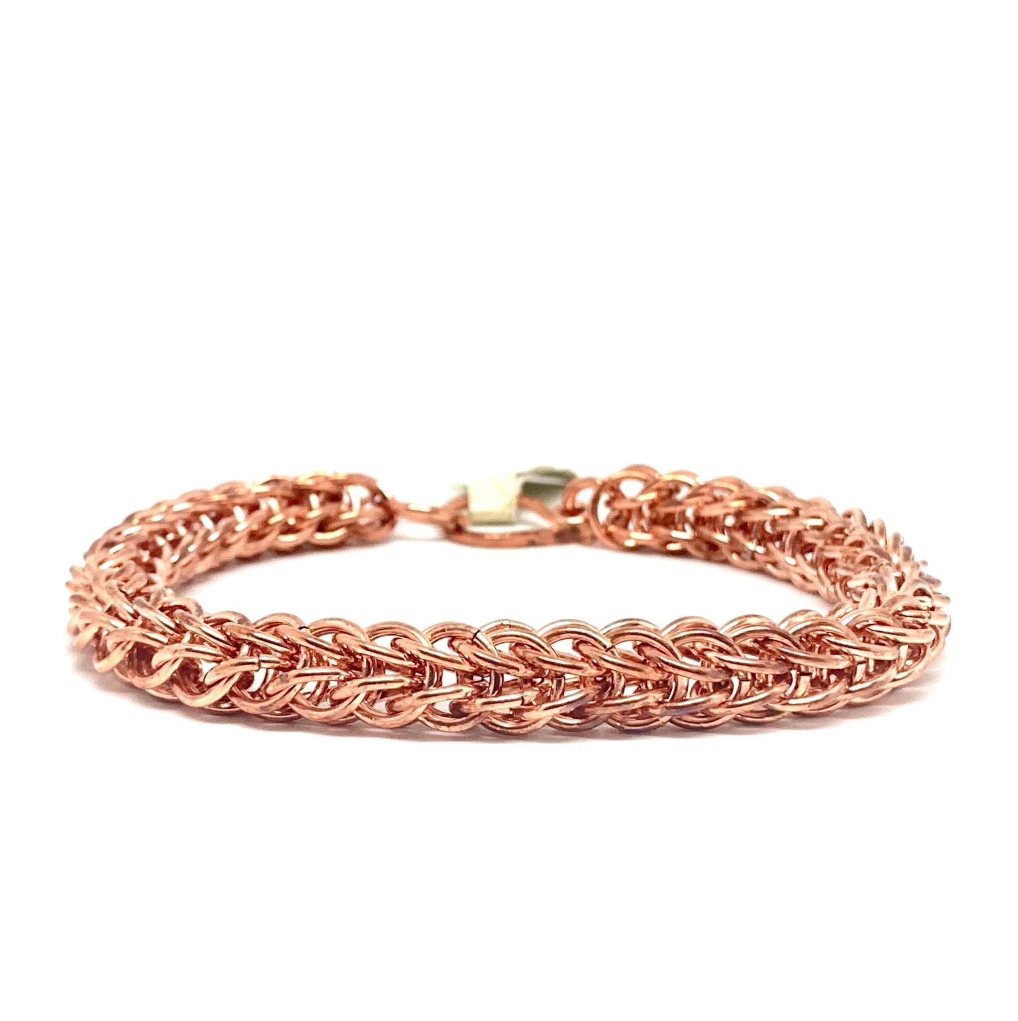Chunky Foxtail Chainmaille Bracelet in Copper by Alison Morse at Shirley Shoppe