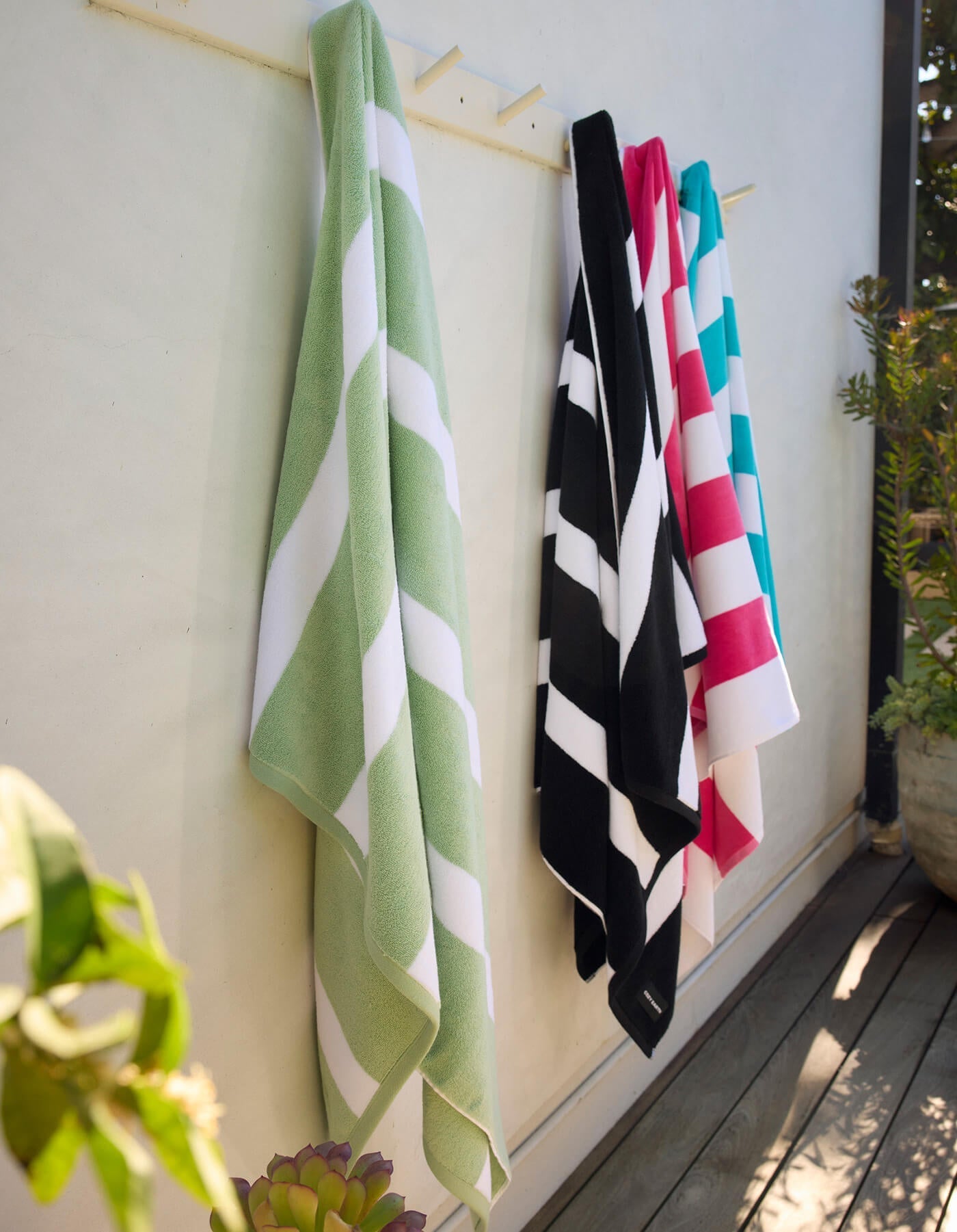 Classic Stripe Resort Towel by Cozy Earth at Shirley Shoppe