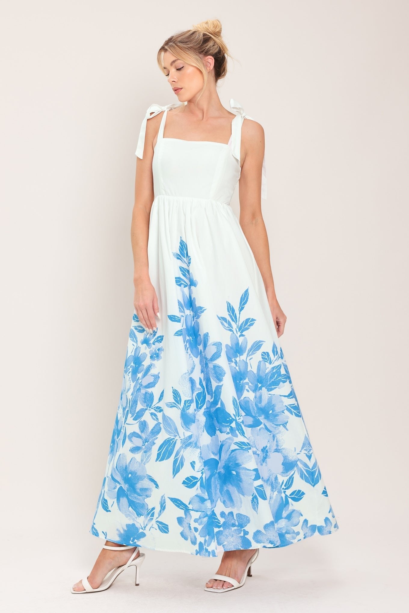 CLOUD BLOSSOM WOVEN MAXI DRESS by Flying Tomato at Shirley Shoppe