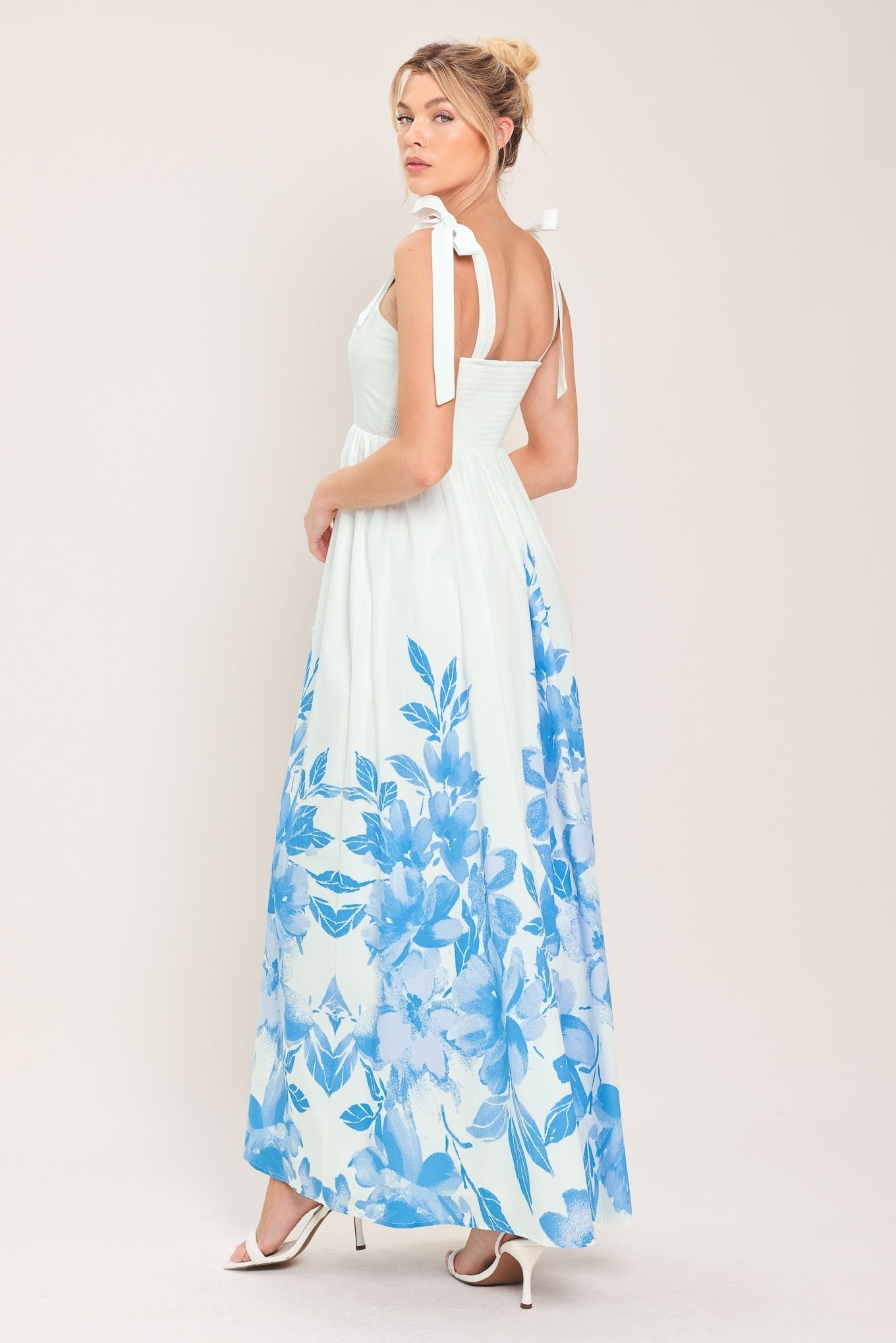 CLOUD BLOSSOM WOVEN MAXI DRESS by Flying Tomato at Shirley Shoppe